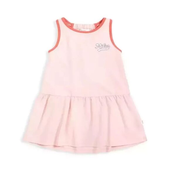 NEW Miles The Label Baby Girl Playwear Softball Logo Cotton Slip Sun Tank Dress - Picture 1 of 2